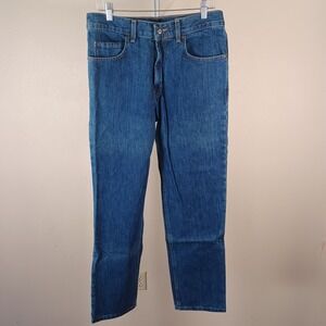 Kirkland NWT Mens Blue Jeans Relaxed Bootcut Casual Comfort 32x32 New